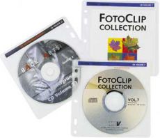 Конверт HAMA H-62611 для 2 CD/DVD с перфорацией для портмоне с кольцами 100 шт. белый/прозрачный