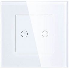 Выключатель HIPER IoT Switch T02G, двухклавишный, белый [hdy-st02g] белый